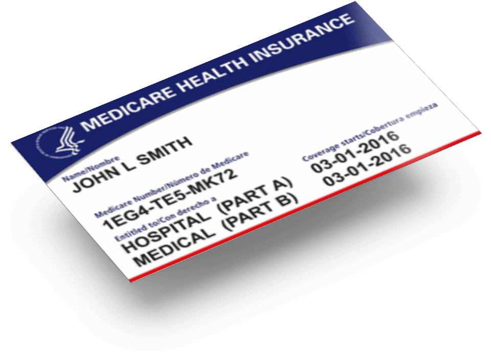 Medicare Health Insurance Card Laying on a surface
